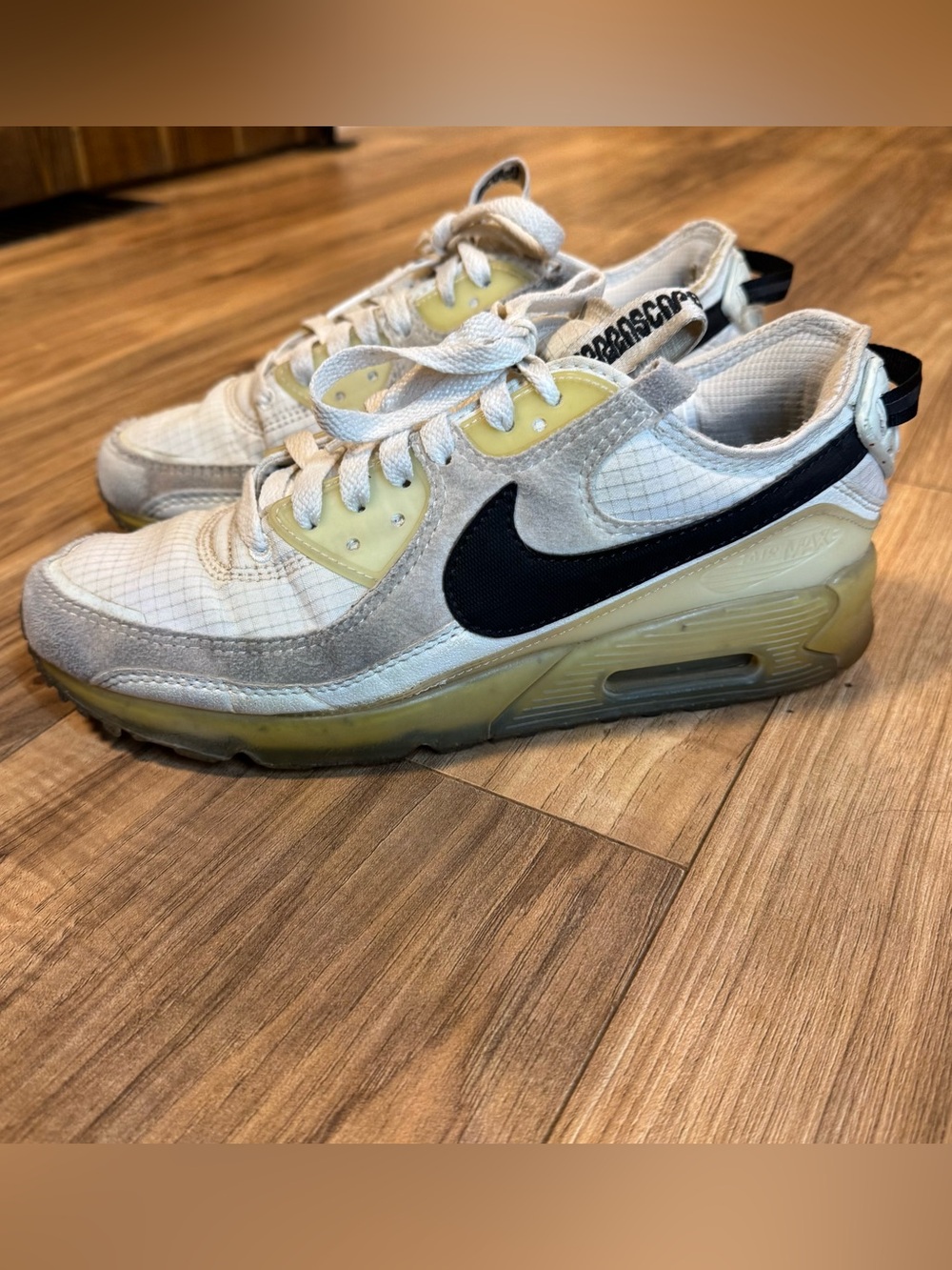 Nike Air Max 90 Terrascape Sail White Black Sea Glass DH2973-100 Size 7